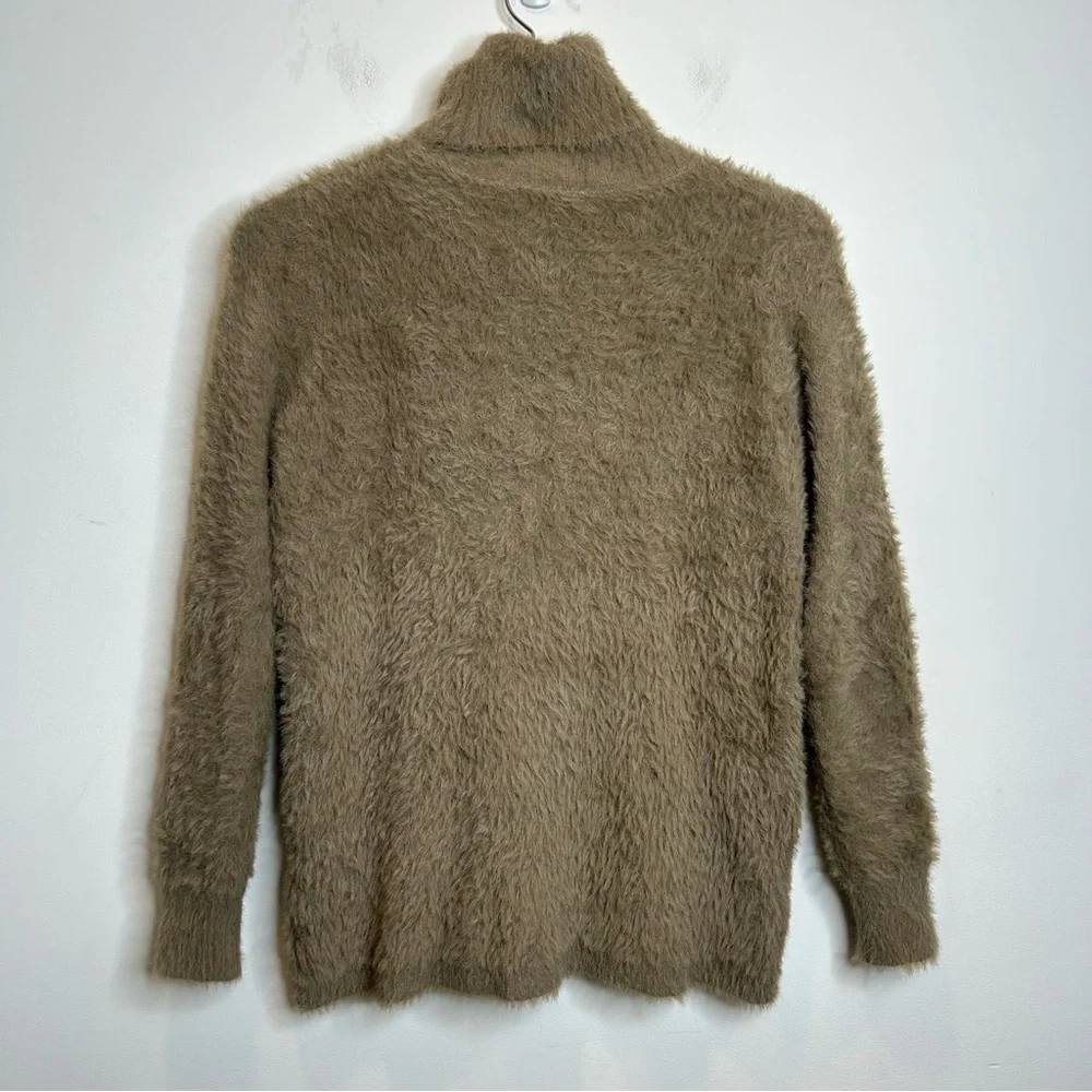 Zara Faux Fur Turtleneck Sweater Tan 4219/101 - Picture 6 of 6